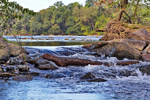 Scenic View of the Catawba River From  Rock Hill, South Carolina.