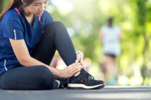 Woman With Stress Fracture in Foot From Running