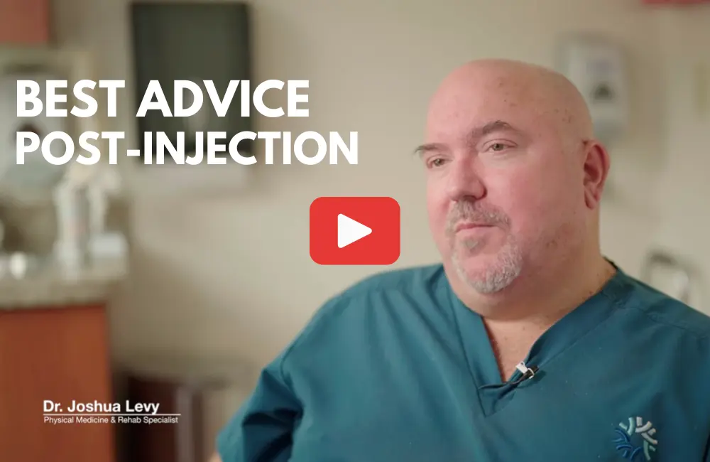 Best advice post-injection - Dr. Levy