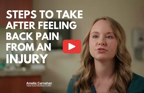 steps to take after hurting your back in an injury