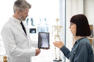Car Accident Doctor and Patient