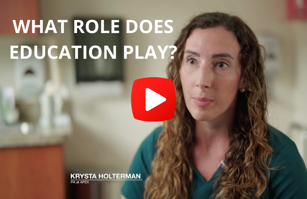 Krysta discusses the role of education in the recovery process